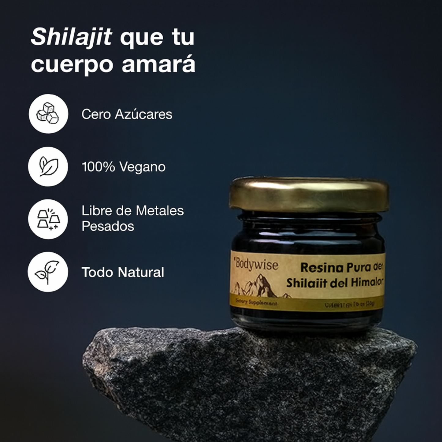 Resina Pura Shilajit | Energía vital y auténtica del Himalaya