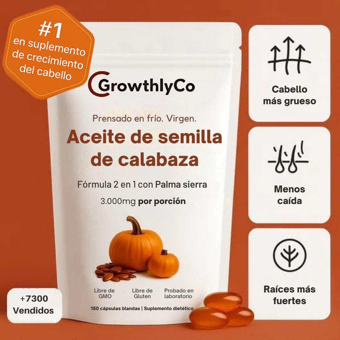 Aceite de Calabaza Cápsulas | Nutre y fortalece tu cabello