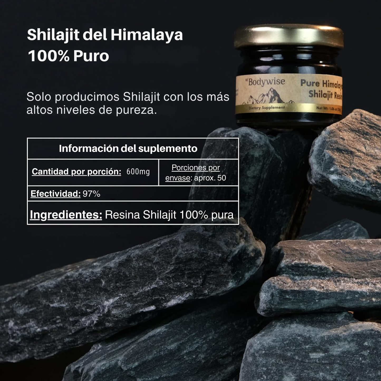 Resina Pura Shilajit | Energía vital y auténtica del Himalaya